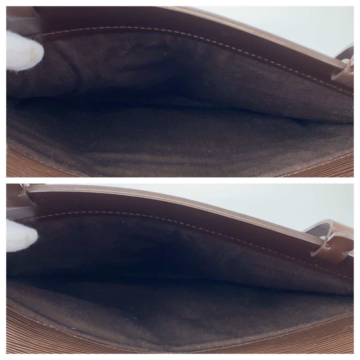 10995
LOUIS VUITTON ルイヴィトン エピ クロワゼット PM ブラウン 茶 シルバー金具 レザー M5249D ショルダーバッグ トートバッグ  レディース