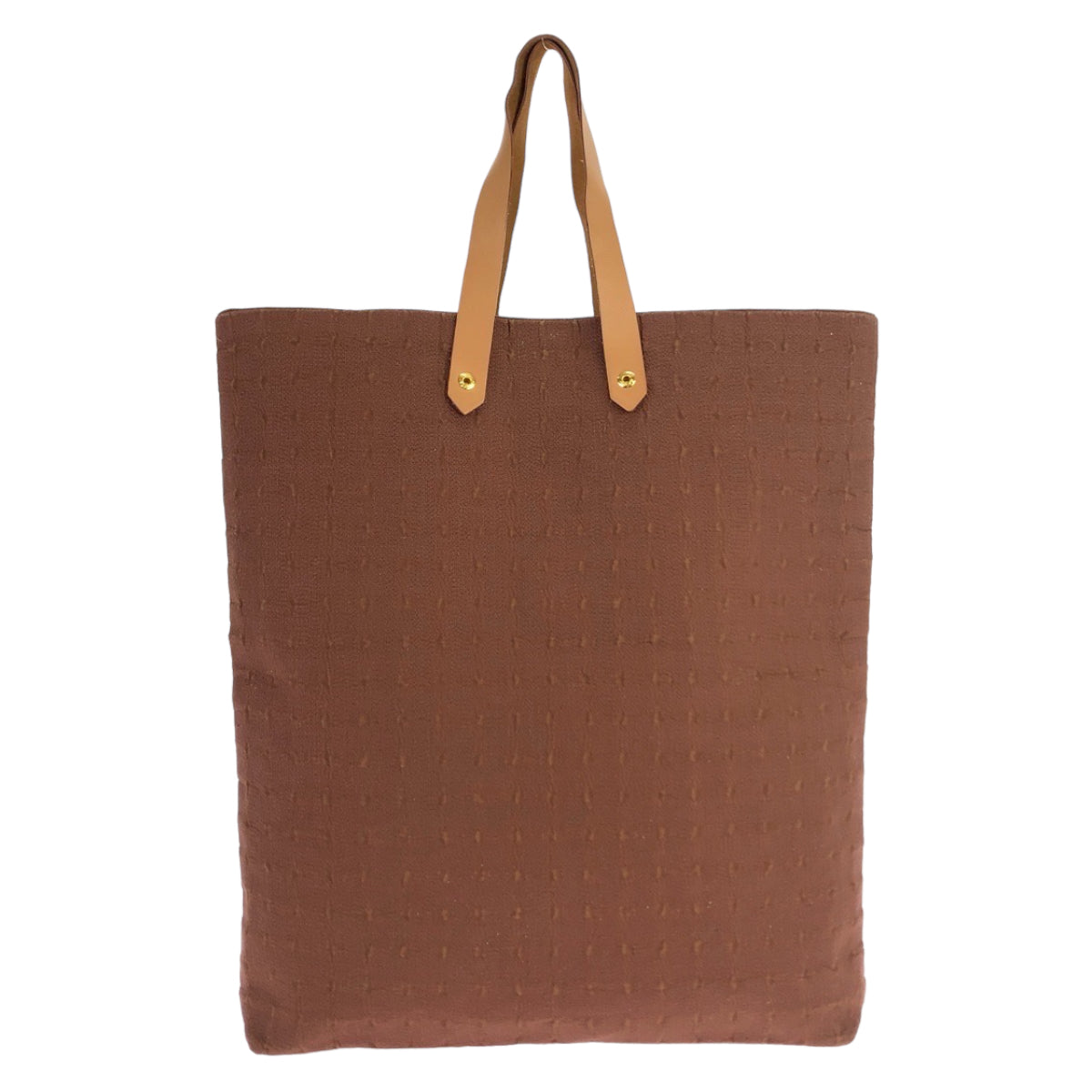 HERMES エルメス アメダバ GM ブラウン 茶 ベージュ ゴールド金具 キャンバス / レザー トートバッグ ショルダーバッグ A4収納  レディース
