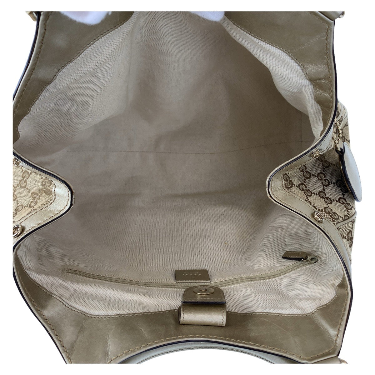 GUCCI グッチ スーキー  ベージュ ゴールド ゴールド金具 GGキャンバス 211944 トートバッグ ハンドバッグ  レディース