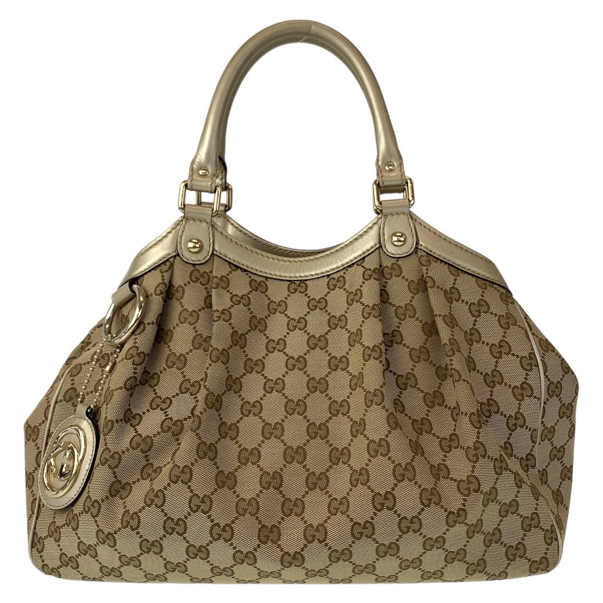 GUCCI グッチ スーキー  ベージュ ゴールド ゴールド金具 GGキャンバス 211944 トートバッグ ハンドバッグ  レディース