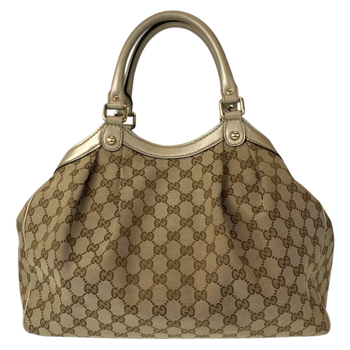GUCCI グッチ スーキー  ベージュ ゴールド ゴールド金具 GGキャンバス 211944 トートバッグ ハンドバッグ  レディース
