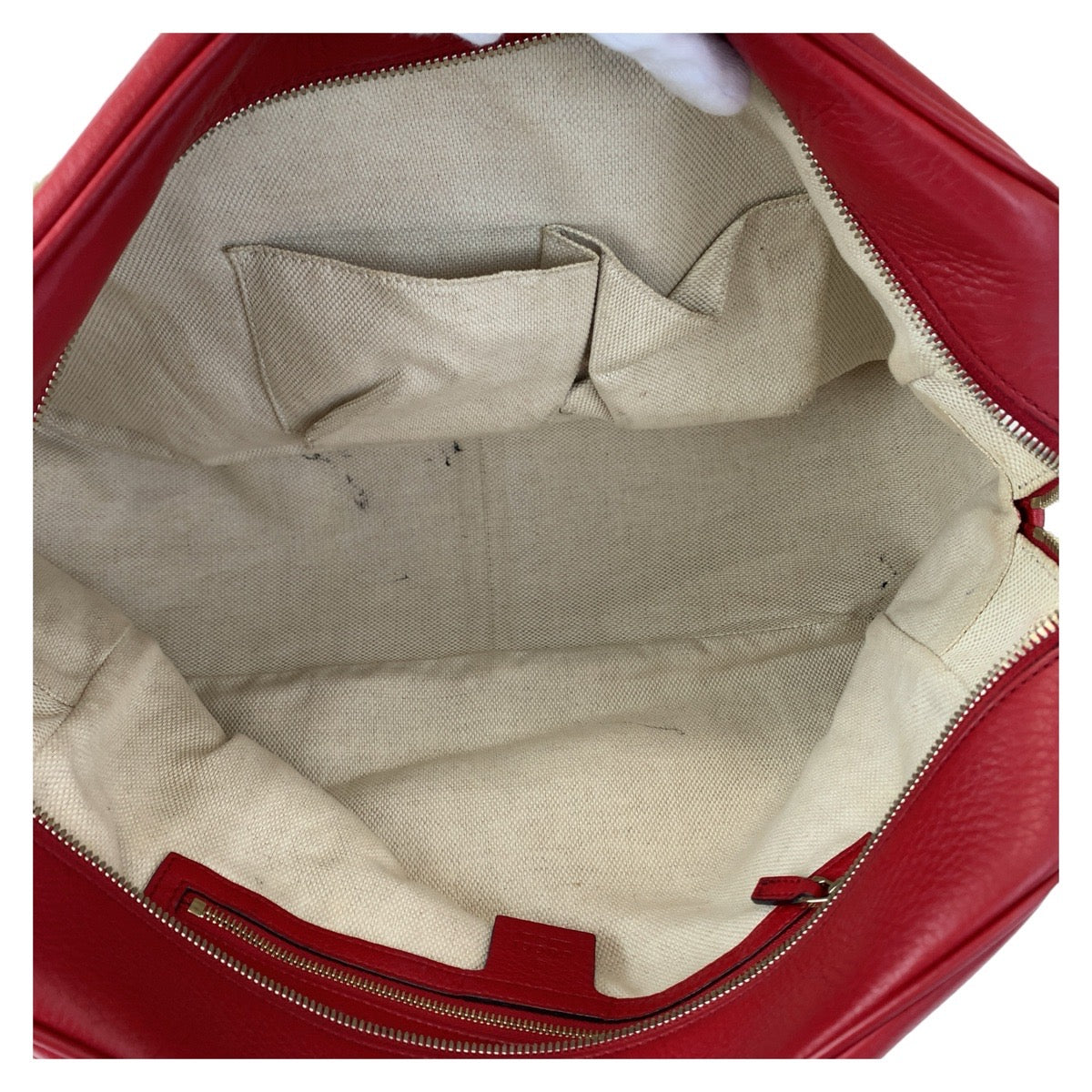 11006
GUCCI グッチ ソーホー インターロッキング GGロゴ レッド 赤 ゴールド金具 レザー 353126 ショルダーバッグ ハンドバッグ  レディース