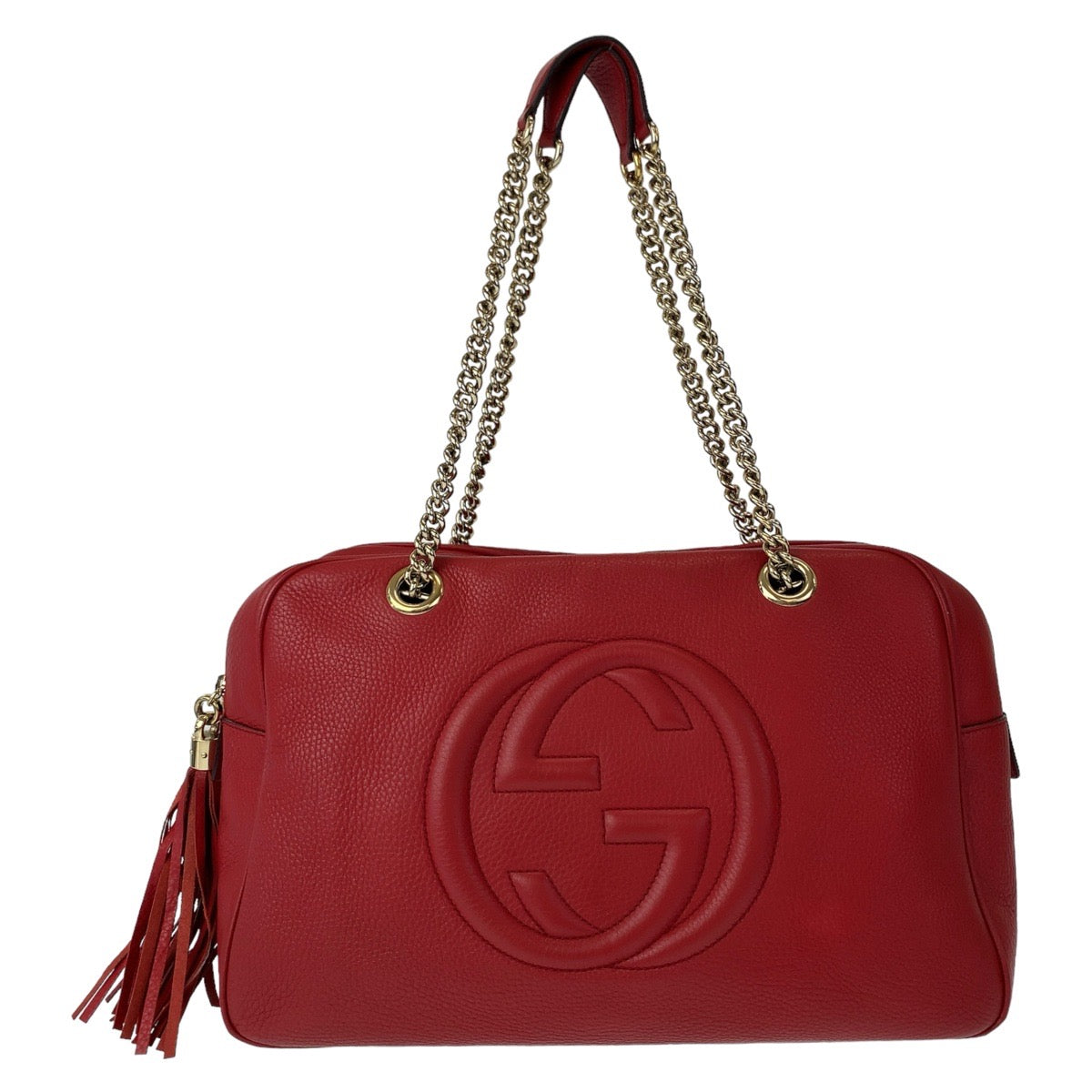 11006
GUCCI グッチ ソーホー インターロッキング GGロゴ レッド 赤 ゴールド金具 レザー 353126 ショルダーバッグ ハンドバッグ  レディース