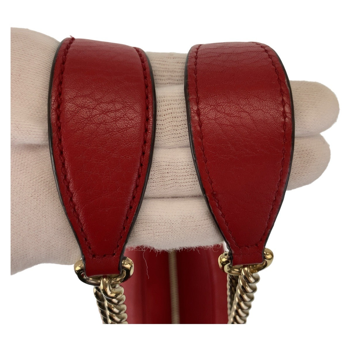 11006
GUCCI グッチ ソーホー インターロッキング GGロゴ レッド 赤 ゴールド金具 レザー 353126 ショルダーバッグ ハンドバッグ  レディース
