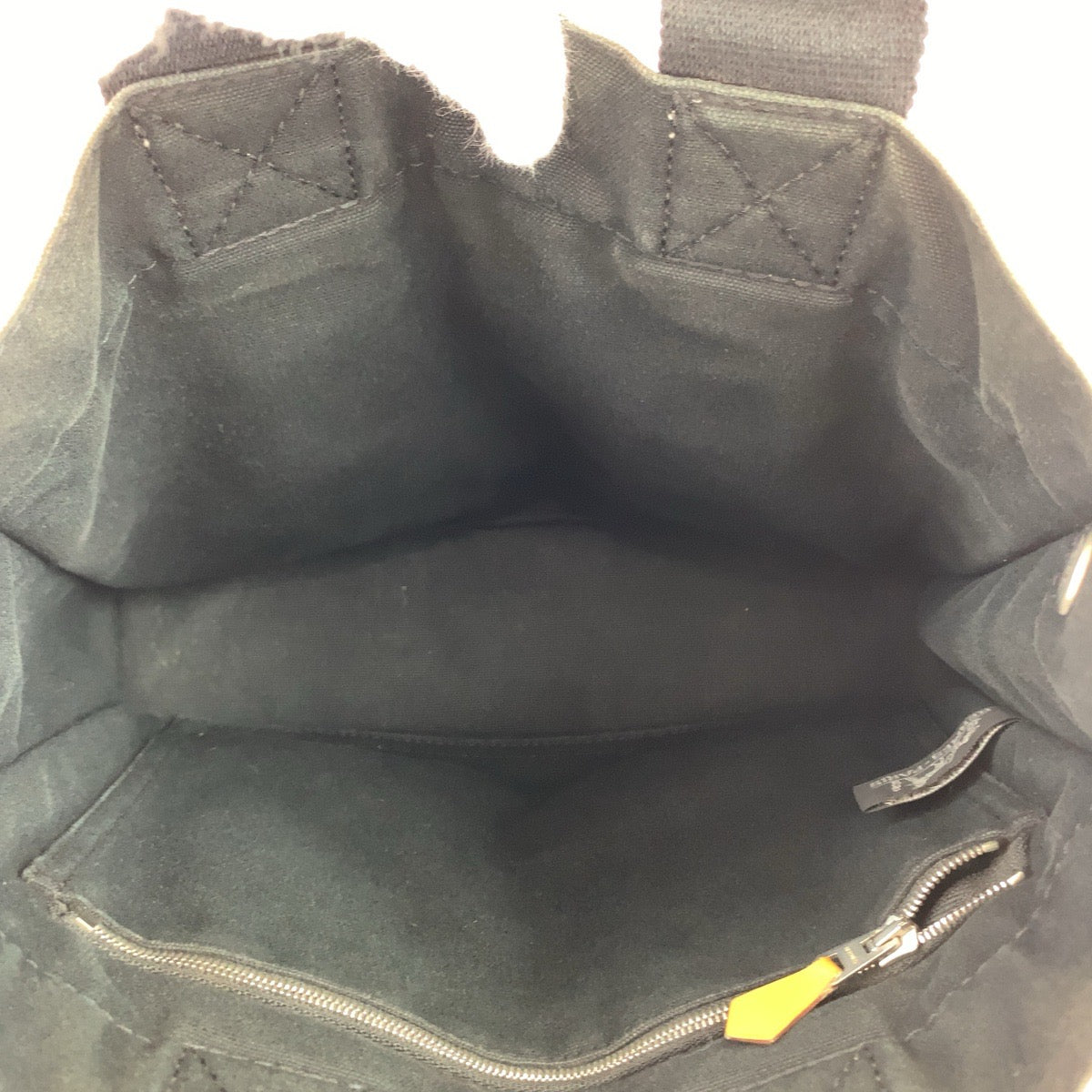 HERMES エルメス ドーヴィル PM フールトゥ 男女兼用 ブラック 黒 シルバー金具 キャンバス ハンドバッグ トートバッグ  レディース