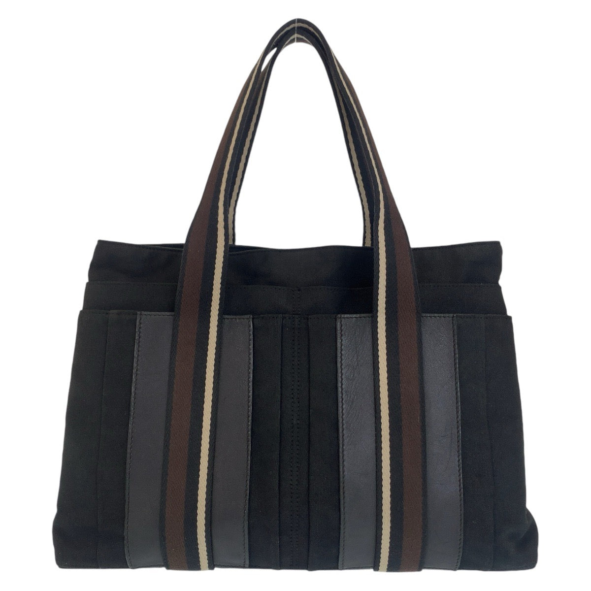12488
HERMES エルメス トロカホリゾンタル MM ブラック シルバー金具 キャンバス トートバッグ ショルダーバッグ  レディース