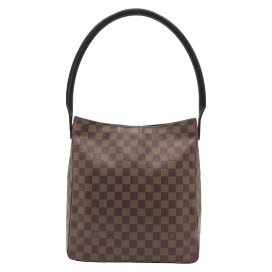 11013
LOUIS VUITTON ルイヴィトン ダミエ ルーピングGM ブラウン PVC N51144 ショルダーバッグ ハンドバッグ  レディース