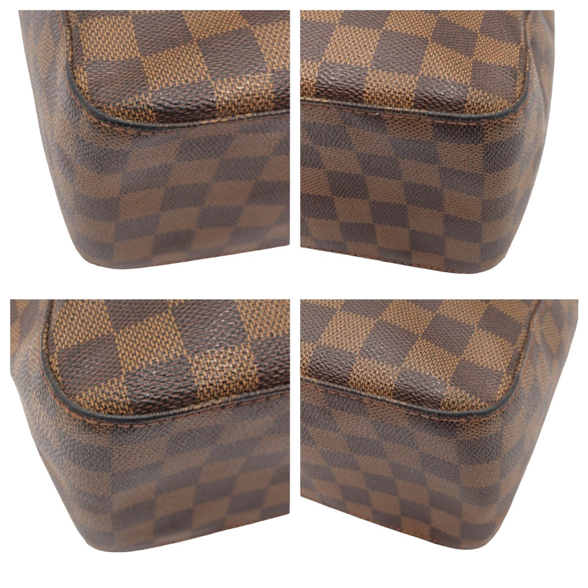 11013
LOUIS VUITTON ルイヴィトン ダミエ ルーピングGM ブラウン PVC N51144 ショルダーバッグ ハンドバッグ  レディース
