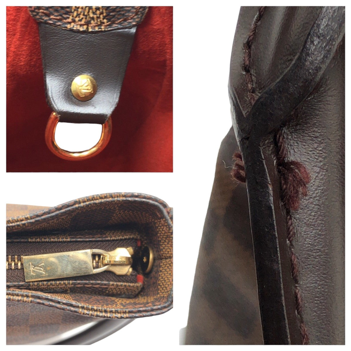 11013
LOUIS VUITTON ルイヴィトン ダミエ ルーピングGM ブラウン PVC N51144 ショルダーバッグ ハンドバッグ  レディース