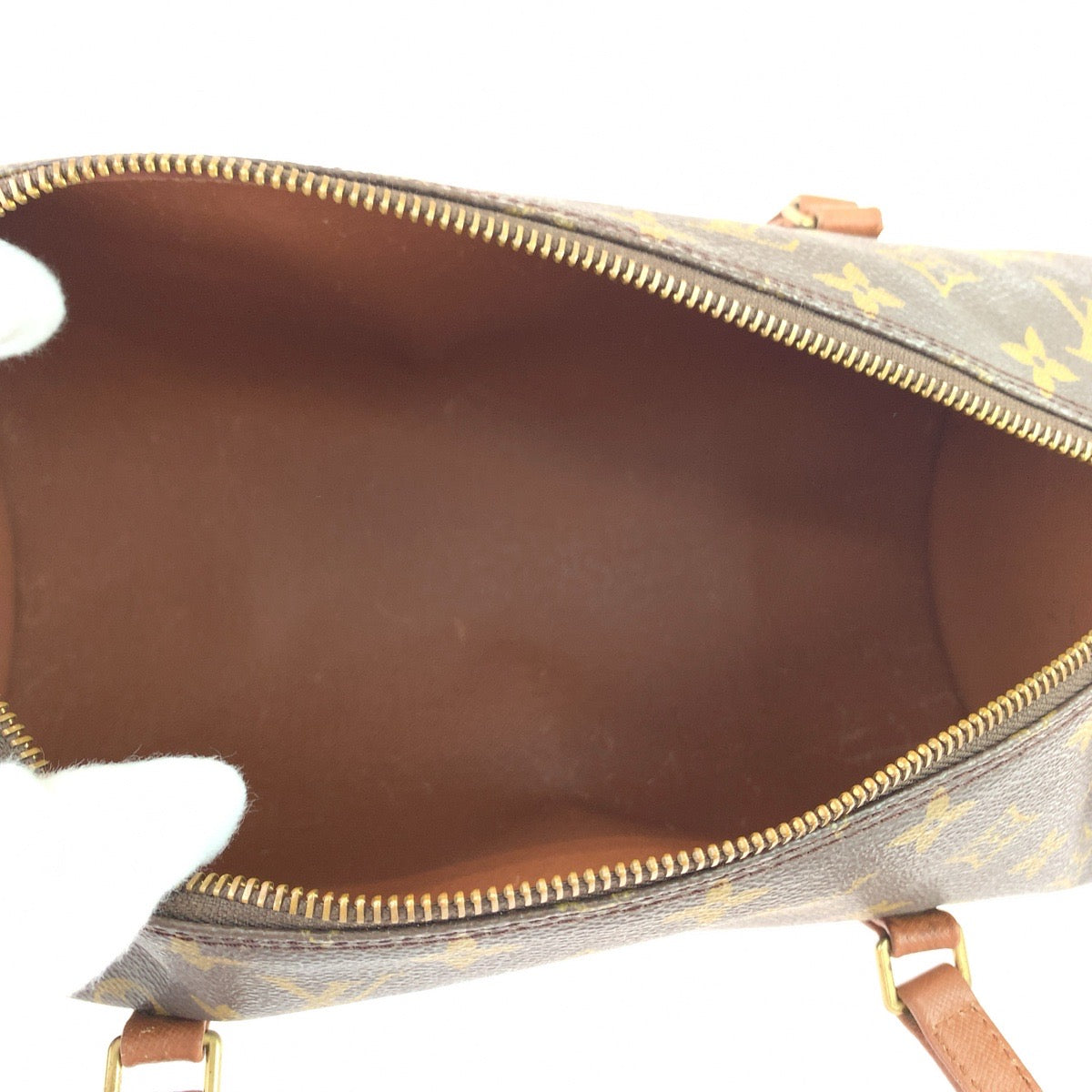 11014
LOUIS VUITTON ルイヴィトン モノグラム パピヨン30 ブラウン ゴールド金具 PVC M51385 ハンドバッグ ショルダーバッグ  レディース