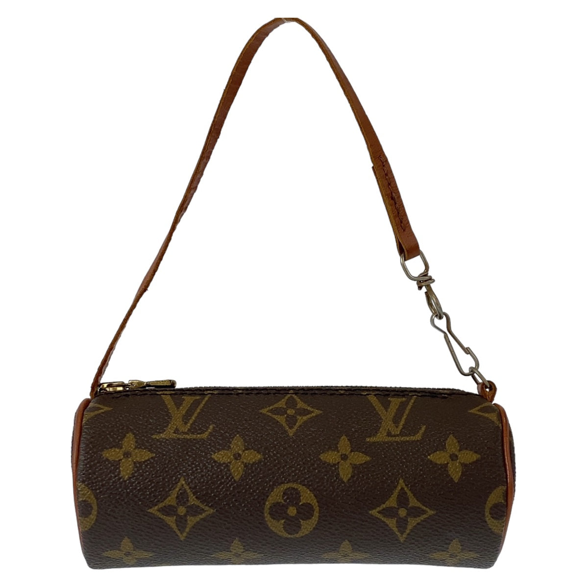 LOUIS VUITTON ルイヴィトン モノグラム パピヨン 子供のみ ブラウン ゴールド金具 PVC ハンドバッグ ミニバッグ ポーチ  レディース