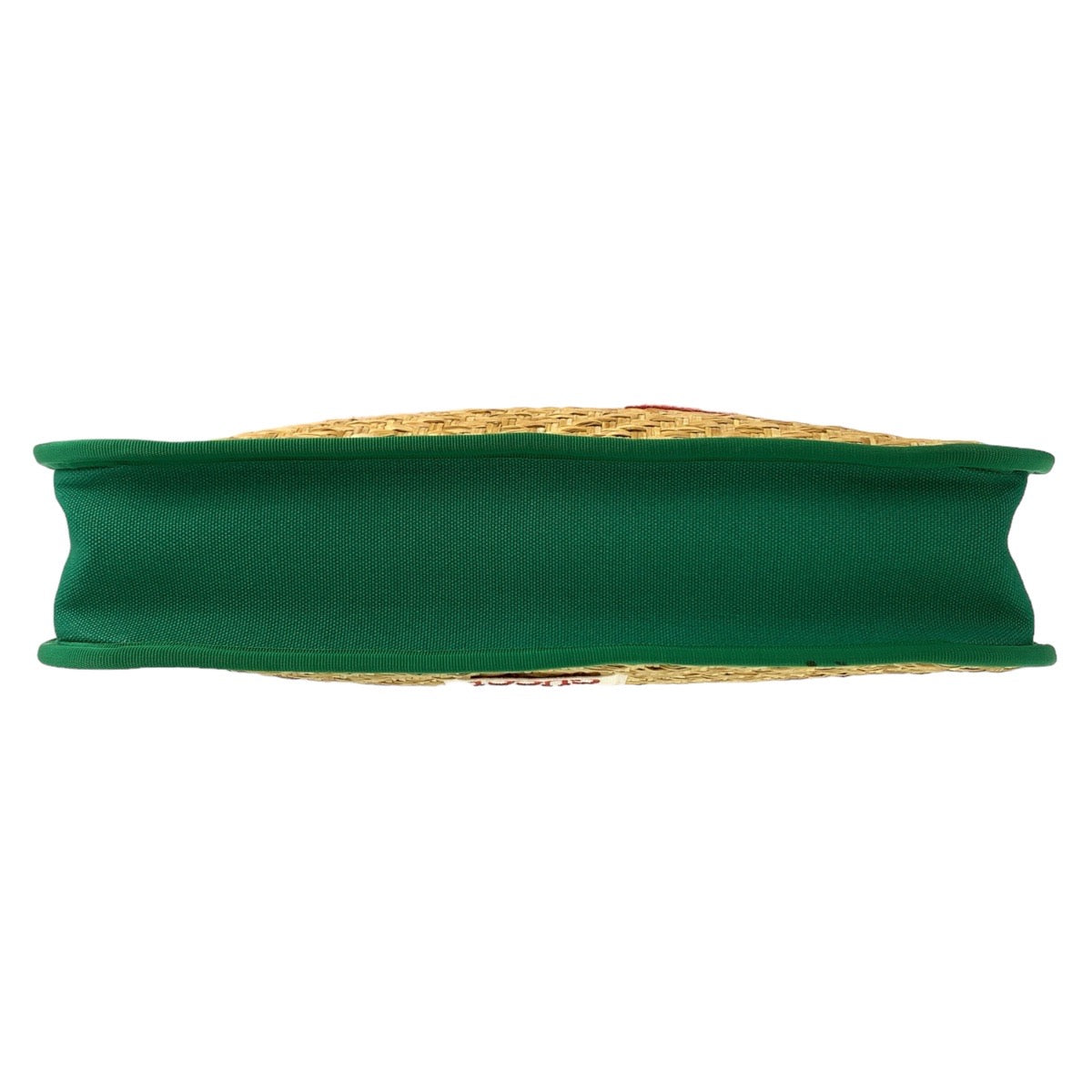 11025
GUCCI グッチ チルドレンズ グライダー ベージュ グリーン 緑 ストロー 605831 トートバッグ ハンドバッグ かごバッグ  レディース