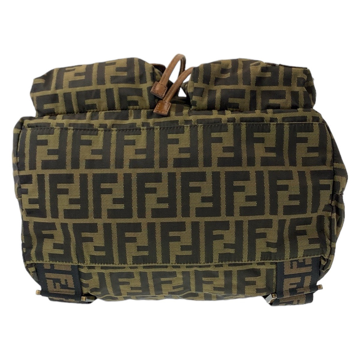 FENDI フェンディ ズッカ ブラウン 茶 ゴールド金具 キャンバス 7VZ001 リュック バックパック  レディース