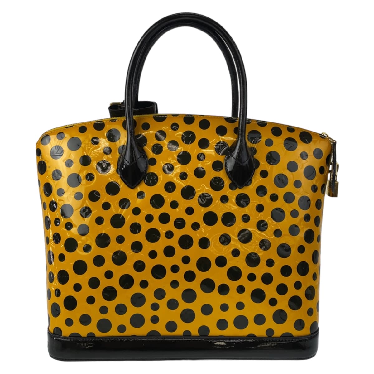 11029
LOUIS VUITTON ルイヴィトン ヴィンテージ モノグラム ヴェルニ ロックイットMM 草間彌生 イエロー ブラック ゴールド金具 パテントレザー M91398 ハンドバッグ トートバッグ レディース AB200