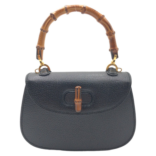 11030
GUCCI グッチ トップハンドル バンブー ブラック レザー 001 2013 0188 ハンドバッグ  レディース