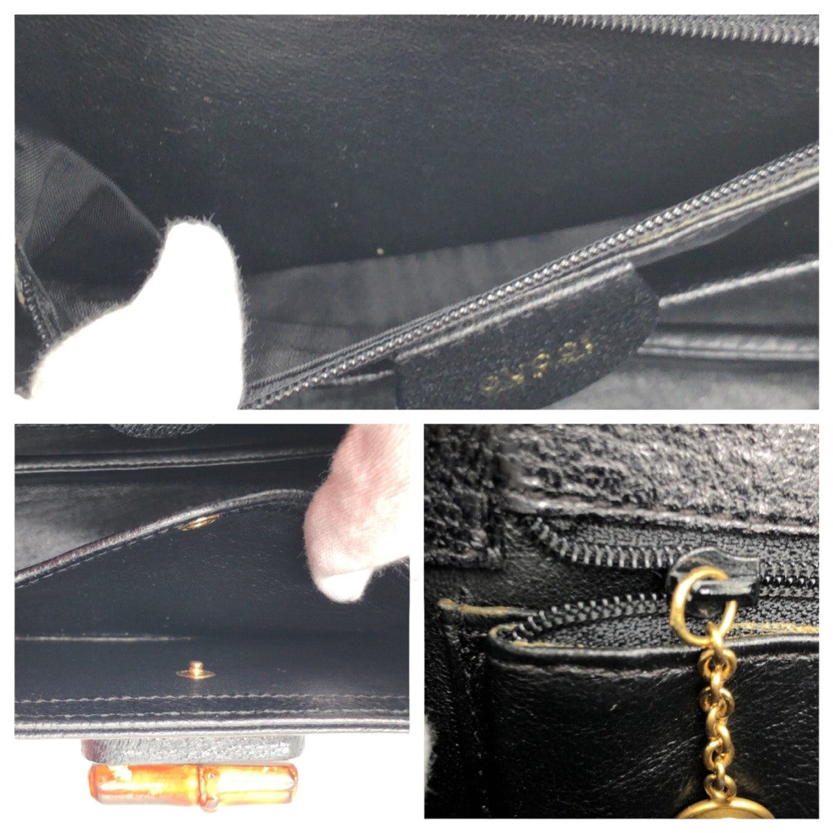 11030
GUCCI グッチ トップハンドル バンブー ブラック レザー 001 2013 0188 ハンドバッグ  レディース