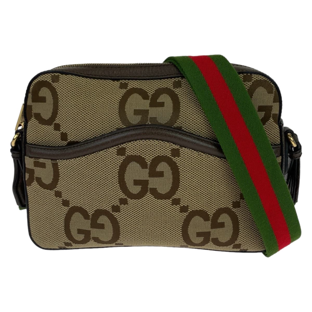 GUCCI グッチ シェリーライン ジャンボGG 男女兼用 ベージュ マルチカラー ゴールド金具 GGキャンバス / レザー 斜め掛け ショルダーバッグ メッセンジャーバッグ  メンズ
