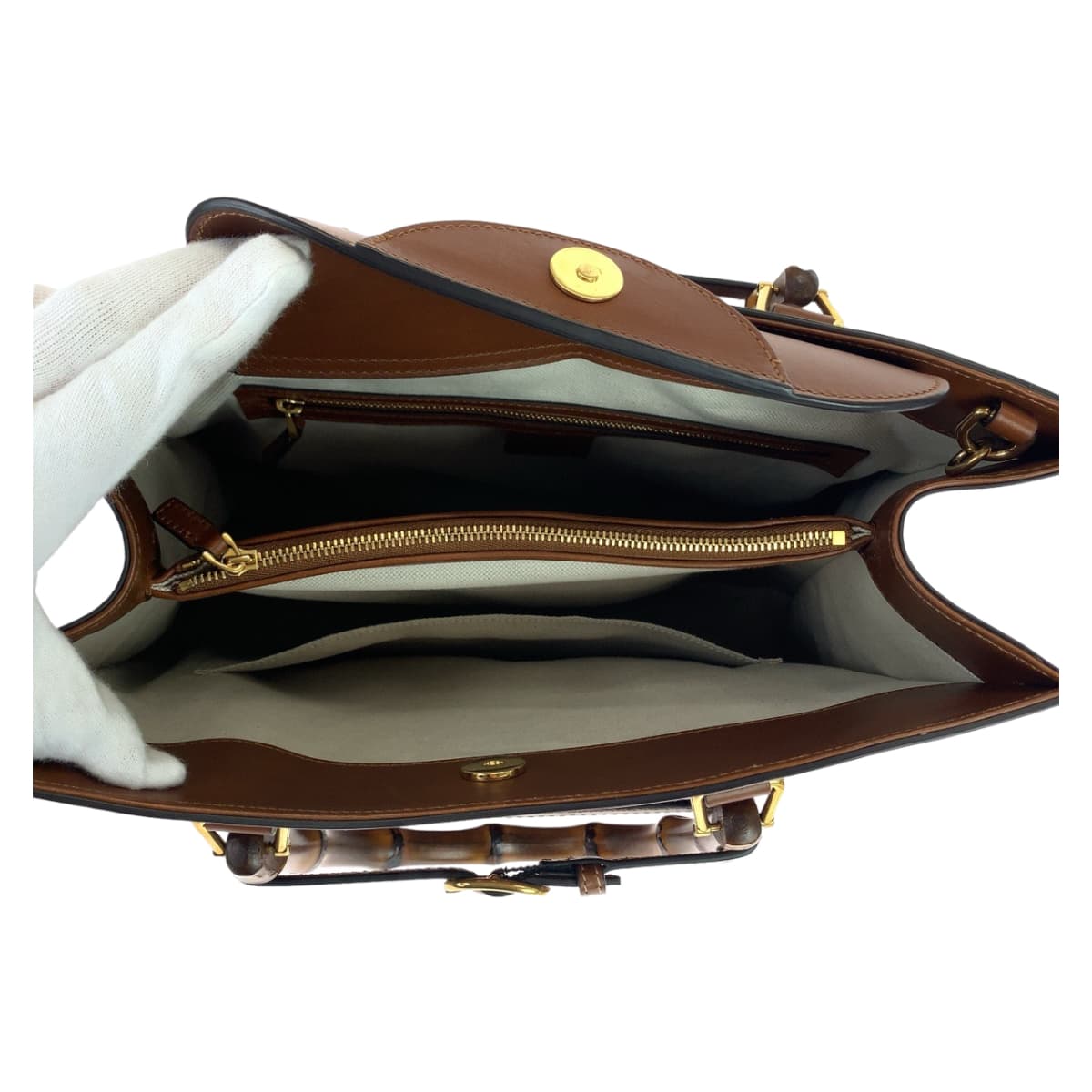 GUCCI グッチ バンブー ダイアナ ミディアム ブラウン 茶 ゴールド金具 レザー 2WAY ハンドバッグ 斜め掛け ショルダーバッグ  トートバッグ  レディース