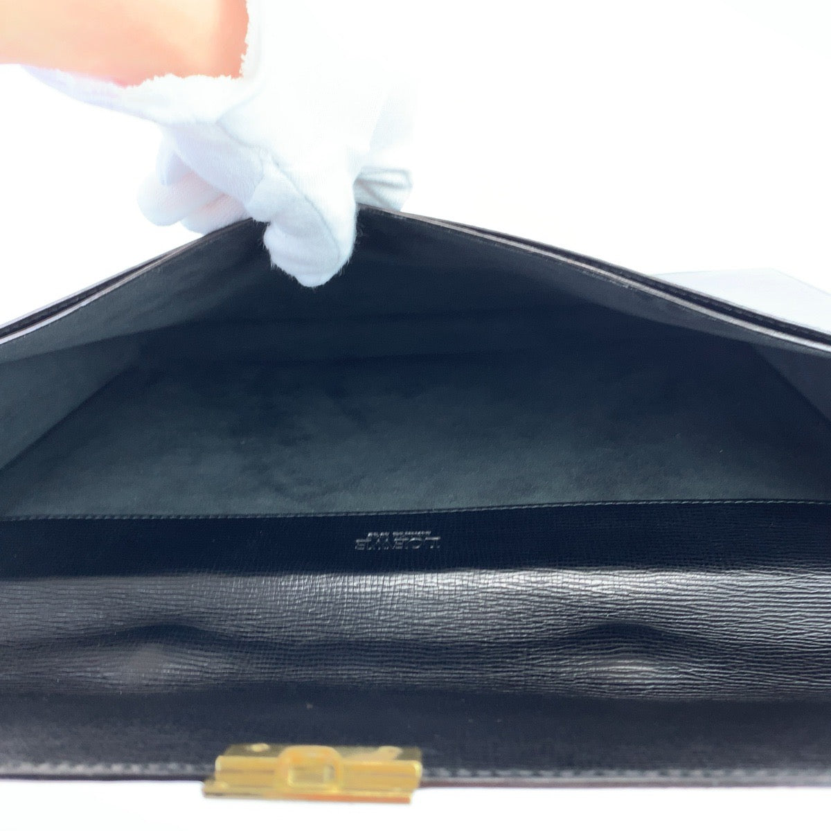 LOEWE ロエベ ヴィンテージ アナグラム ブラック 黒 ゴールド金具 レザー ビジネスバッグ ブリーフケース A4対応  メンズ