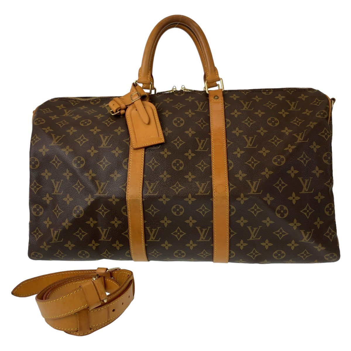 LOUIS VUITTON ルイヴィトン モノグラム キーポル50 バンドリエール ブラウン 茶 ゴールド金具 PVC  M41416 ボストンバッグ ショルダーバッグ  レディース