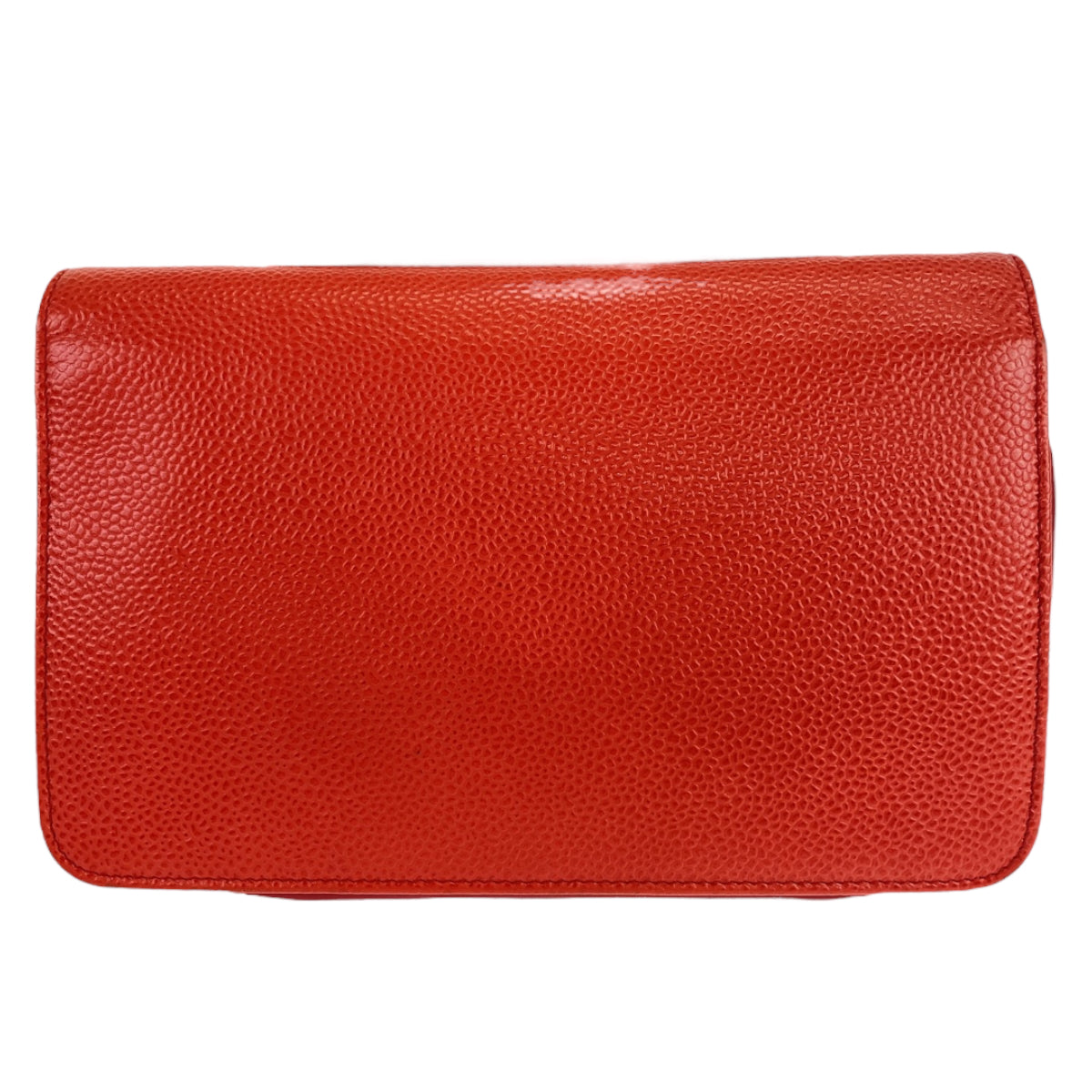11045
CHANEL シャネル ココマーク オレンジ レッド 赤 シルバー金具 キャビアスキン ショルダーバッグ 斜め掛け  レディース