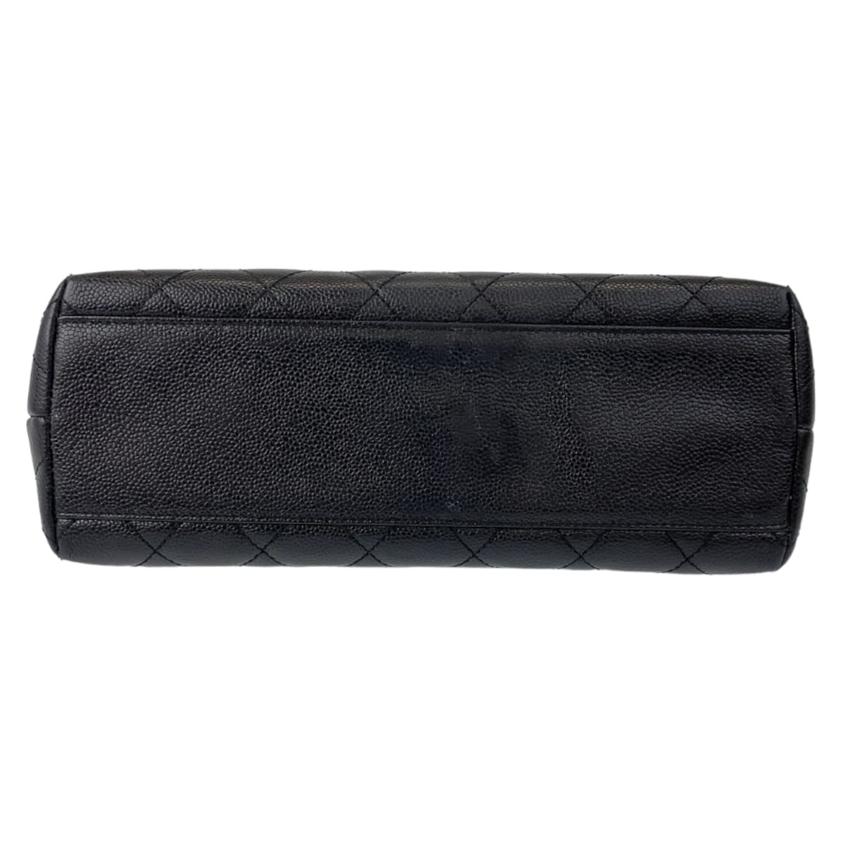 11052
CHANEL シャネル ヴィンテージ マトラッセ トップハンドル ターンロック ココマーク ブラック ゴールド金具 キャビアスキン ハンドバッグ  レディース