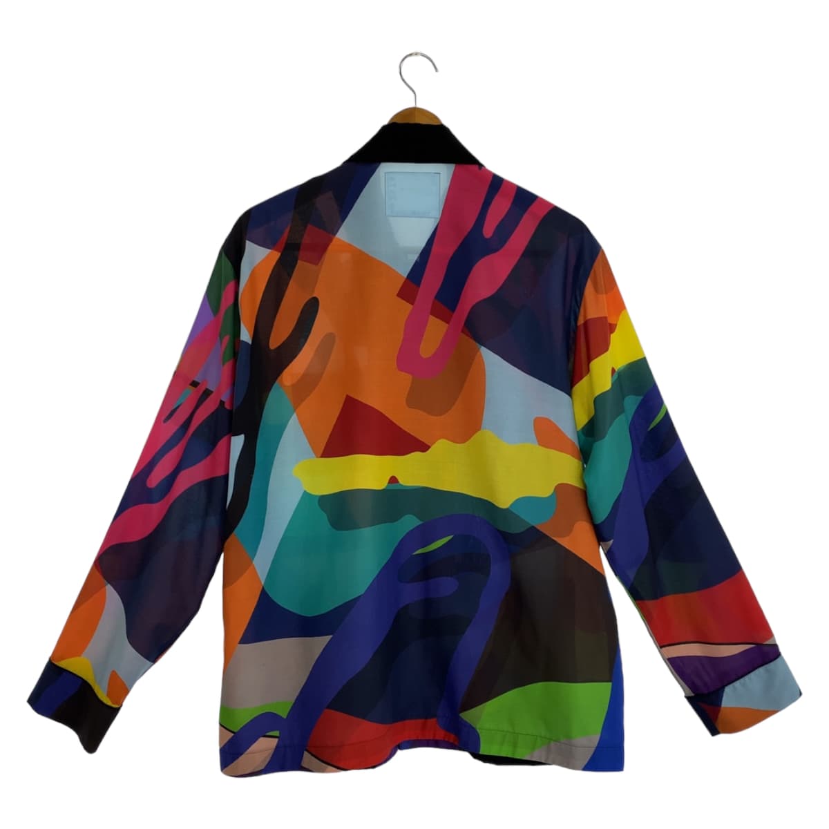 Sacai サカイ マルチカモフラ 迷彩 Sacai kaws カウズコラボ サイズ2 オレンジ マルチカラー ポリエステル 長袖シャツ 開襟シャツ  メンズ