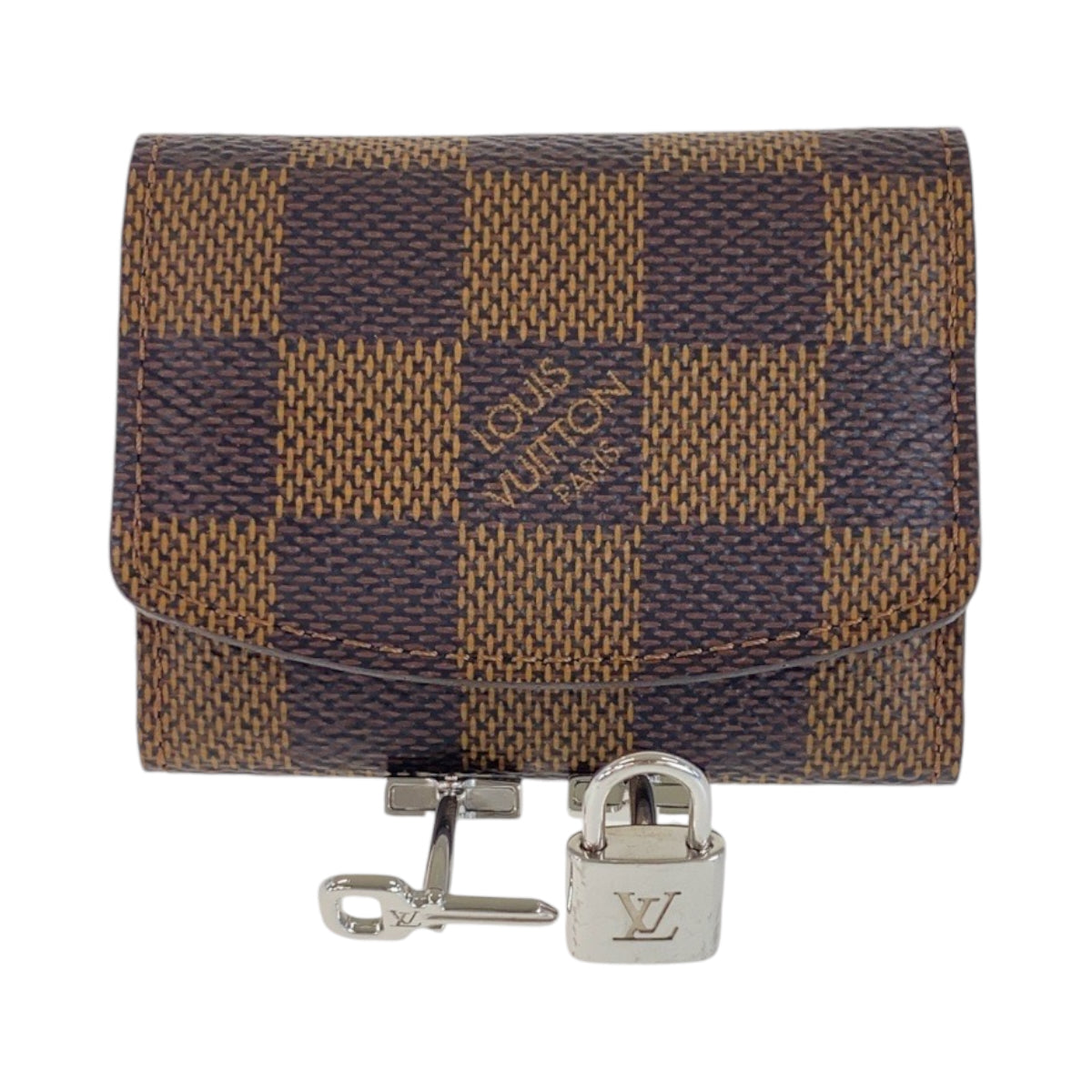 12845
LOUIS VUITTON ルイヴィトン モノグラム ブトン ドゥ マンシェット カデナ エ クレ シルバー ブラウン シルバー925 / PVC M64600 カフス  メンズ