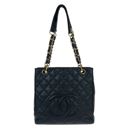 CHANEL シャネル マトラッセ PSTトート ココマーク ブラック 黒 ゴールド金具 キャビアスキン チェーントートバッグ ショルダーバッグ ハンドバッグ  レディース