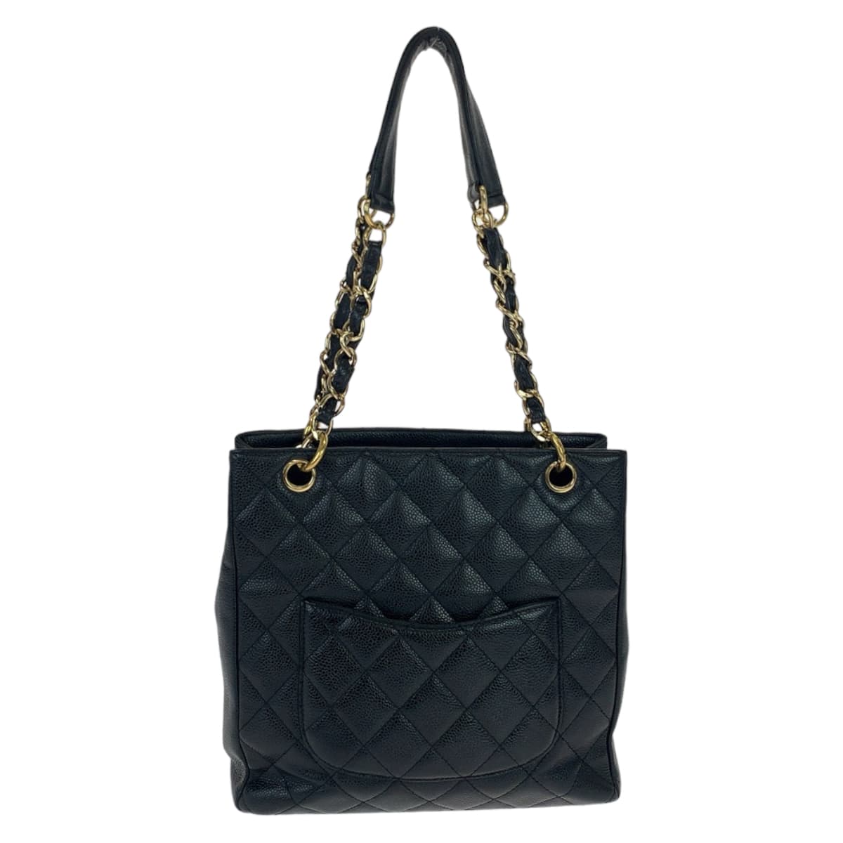 CHANEL シャネル マトラッセ PSTトート ココマーク ブラック 黒 ゴールド金具 キャビアスキン チェーントートバッグ ショルダーバッグ ハンドバッグ  レディース