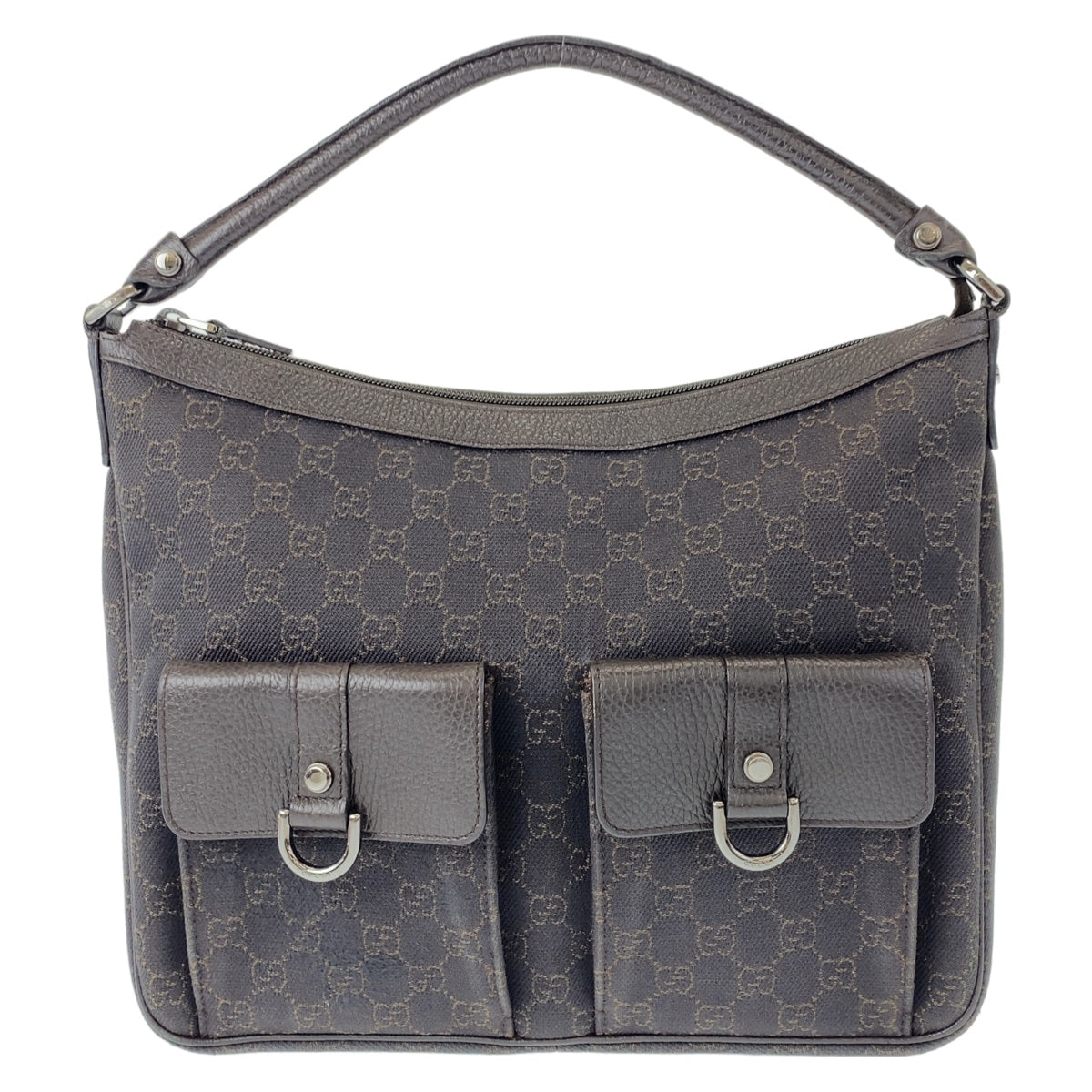 11066
GUCCI グッチ アビー GG柄 ブラウン シルバー金具 GGキャンバス / レザー 293581 ホーボー ショルダーバッグ ハンドバッグ  レディース ABP24