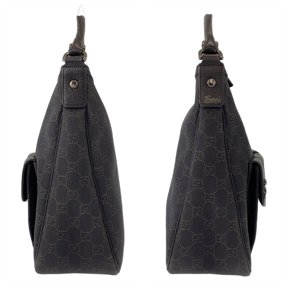 11066
GUCCI グッチ アビー GG柄 ブラウン シルバー金具 GGキャンバス / レザー 293581 ホーボー ショルダーバッグ ハンドバッグ  レディース ABP24