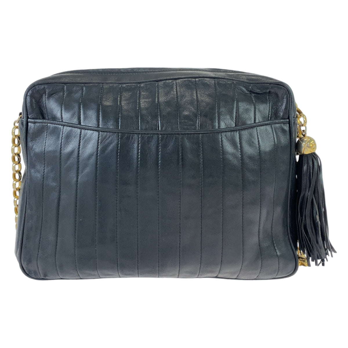 11067
CHANEL シャネル マドモアゼル ココマーク フリンジ ブラック 黒 ゴールド金具 ラムスキン 斜め掛け チェーンショルダーバッグ  レディース