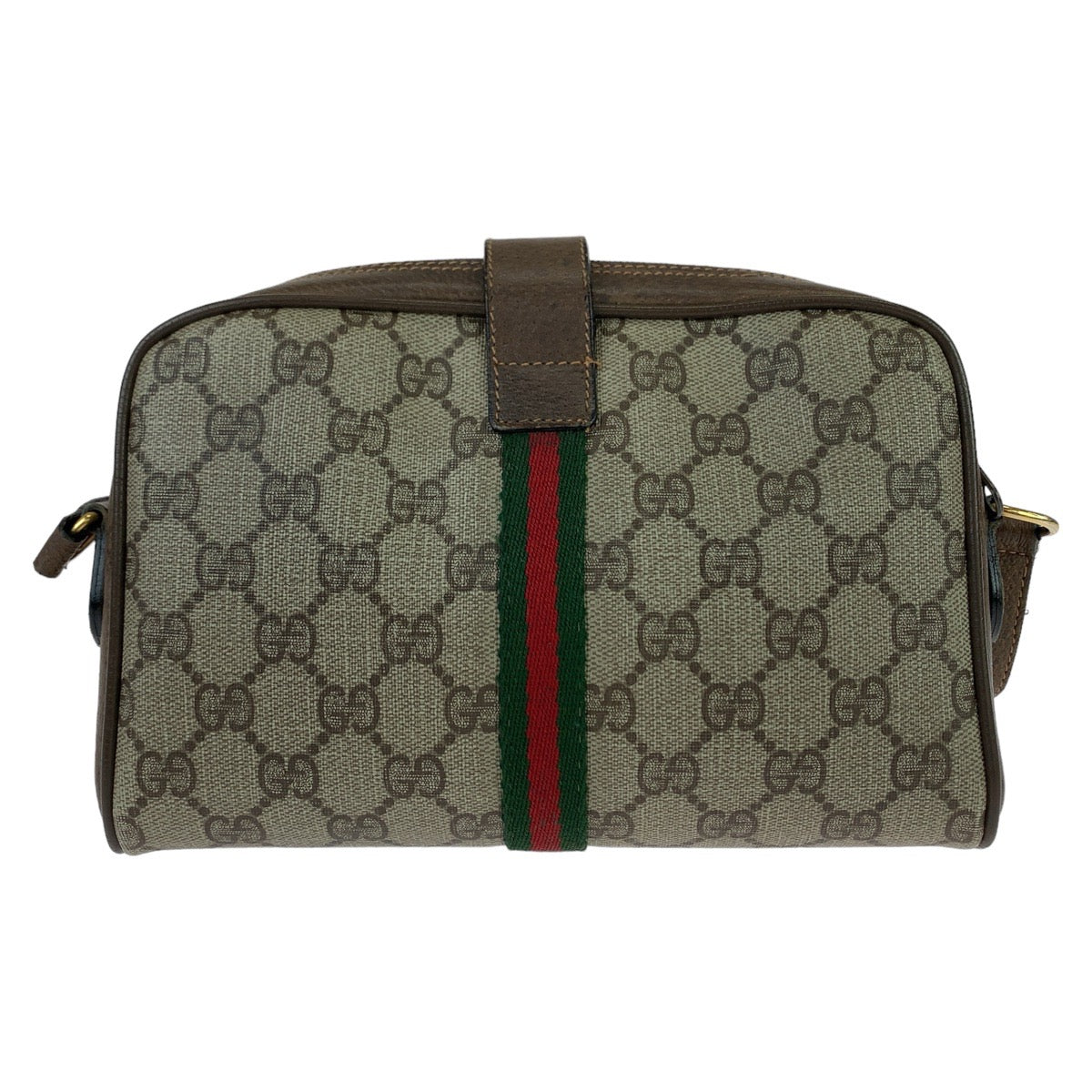 11068
GUCCI グッチ ヴィンテージ GGスプリーム オールドグッチ シェリーライン ベージュ ブラウン ゴールド金具 GGスプリームキャンバス / レザー 89 02 055 斜め掛け ショルダーバッグ ポシェット  レディース