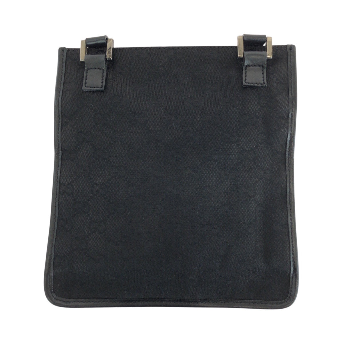 GUCCI グッチ ブラック 黒 シルバー金具 GGキャンバス / レザー 92562 ショルダーバッグ ポシェット  メンズ