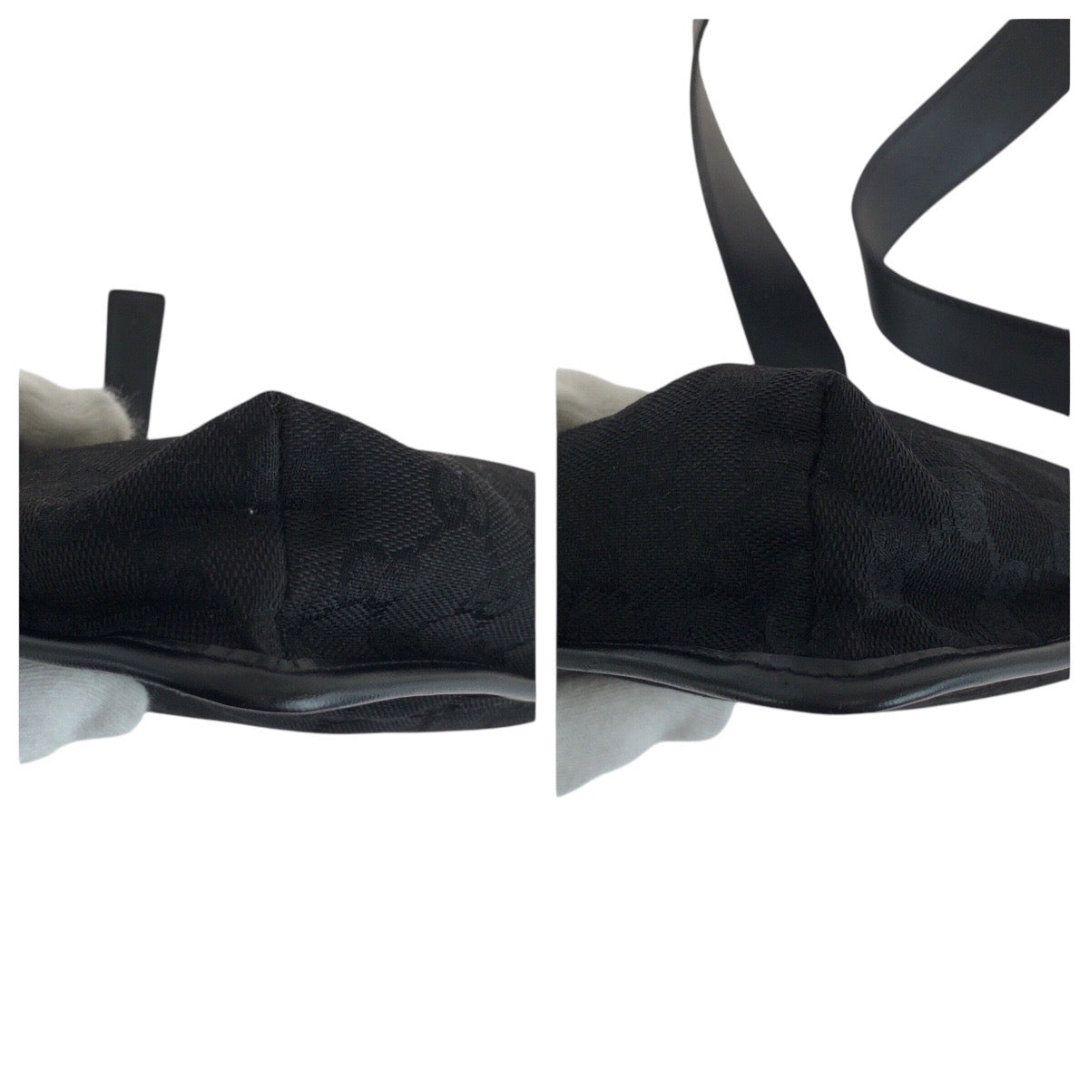 GUCCI グッチ ブラック 黒 シルバー金具 GGキャンバス / レザー 92562 ショルダーバッグ ポシェット  メンズ