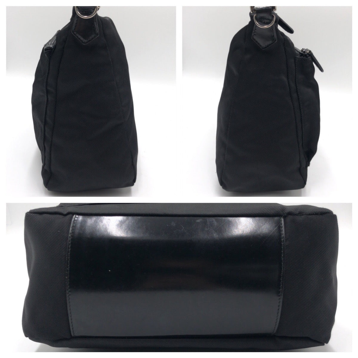 12846
GUCCI グッチ ヴィンテージ バンブー ブラック 黒 ナイロン ハンドバッグ ショルダーバッグ 2way  レディース