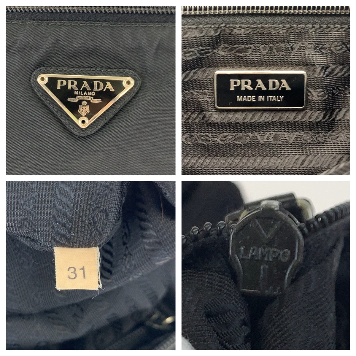 10658
PRADA プラダ テスート 三角ロゴプレート 男女兼用 ブラック 黒 シルバー金具 ナイロン B10140 斜め掛け ショルダーバッグ メッセンジャーバッグ  メンズ