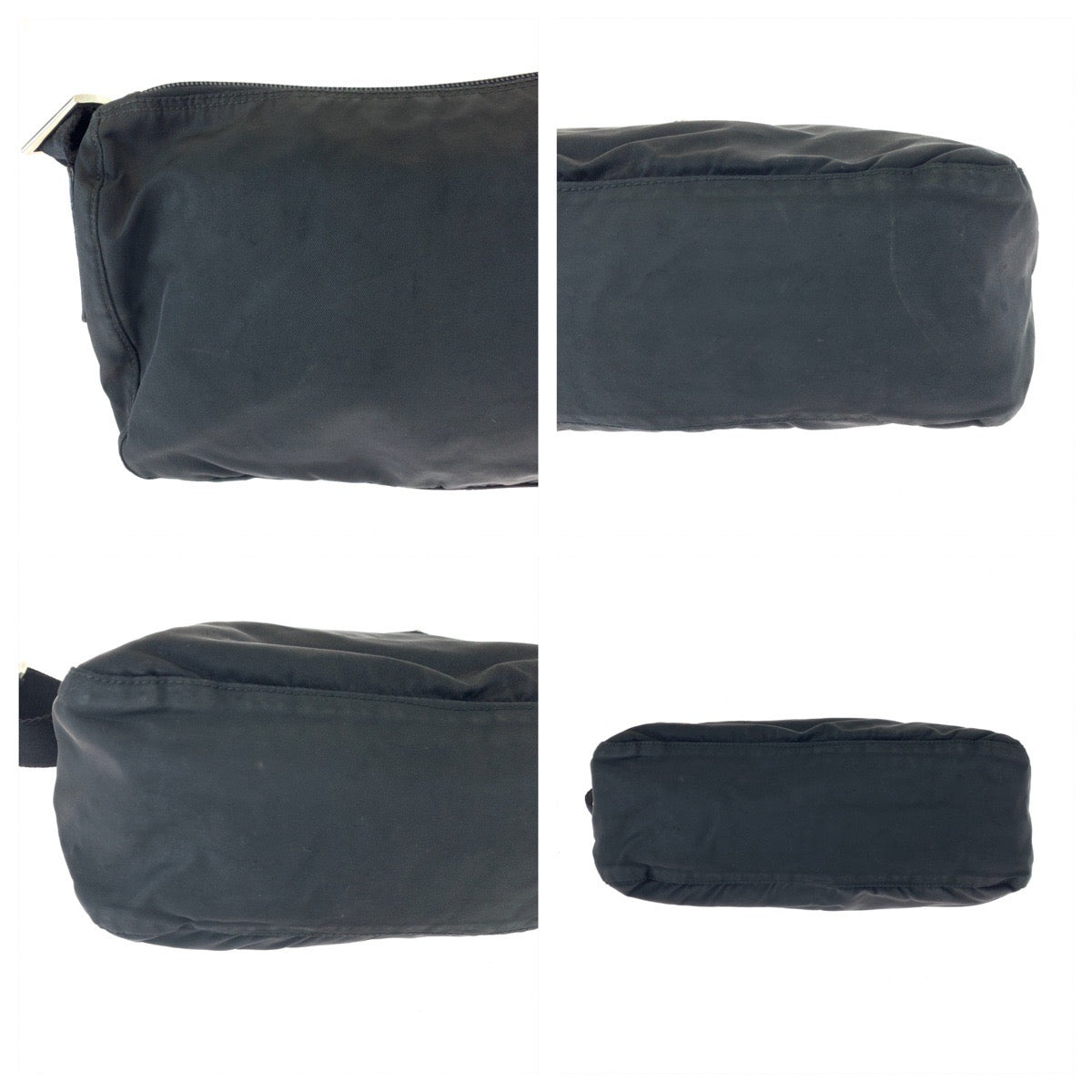 10658
PRADA プラダ テスート 三角ロゴプレート 男女兼用 ブラック 黒 シルバー金具 ナイロン B10140 斜め掛け ショルダーバッグ メッセンジャーバッグ  メンズ