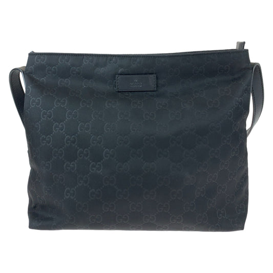 11078
GUCCI グッチ エンボスナイロン GG柄 ブラック シルバー金具 ナイロン / レザー 314529 斜め掛け ショルダーバッグ メッセンジャーバッグ  メンズ