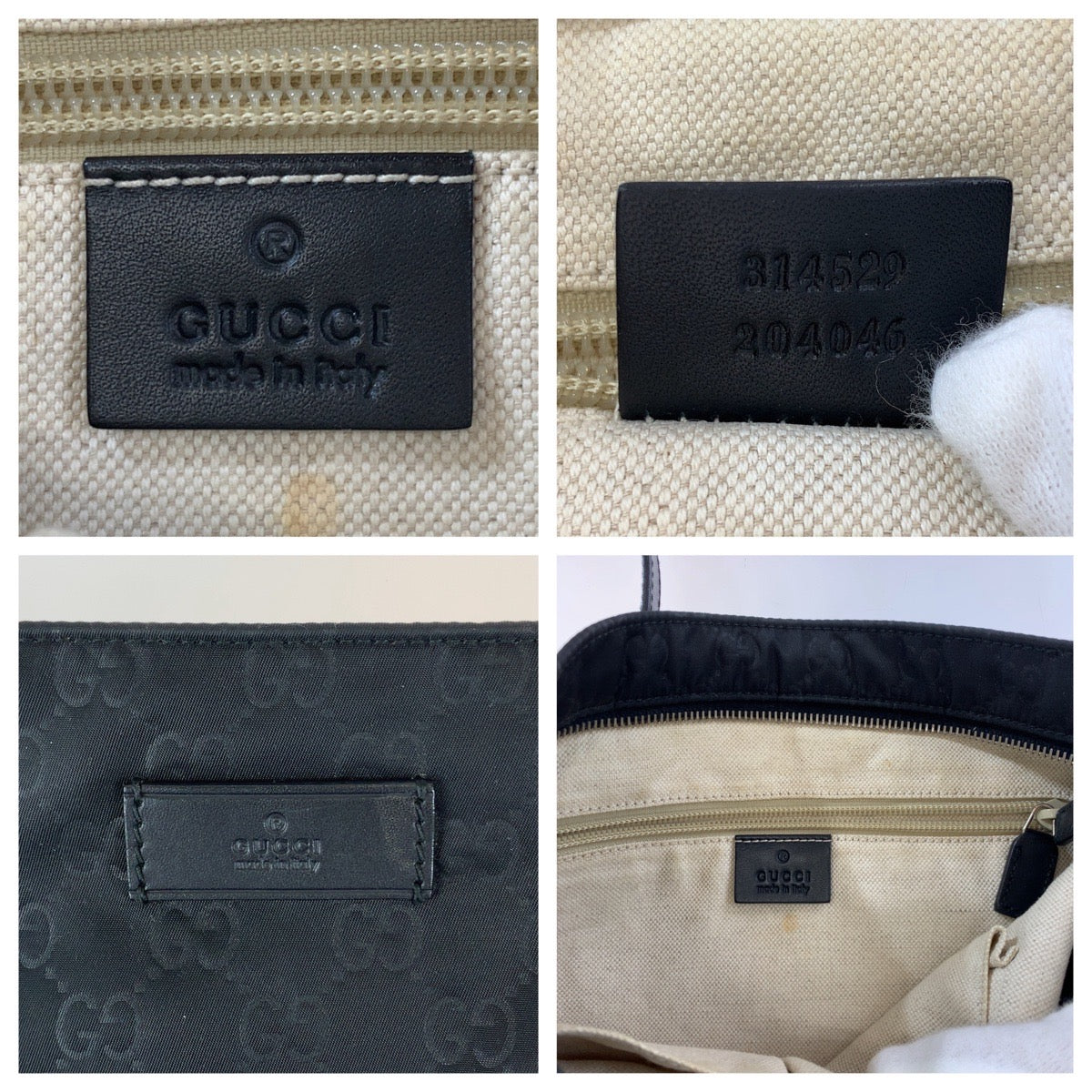 11078
GUCCI グッチ エンボスナイロン GG柄 ブラック シルバー金具 ナイロン / レザー 314529 斜め掛け ショルダーバッグ メッセンジャーバッグ  メンズ