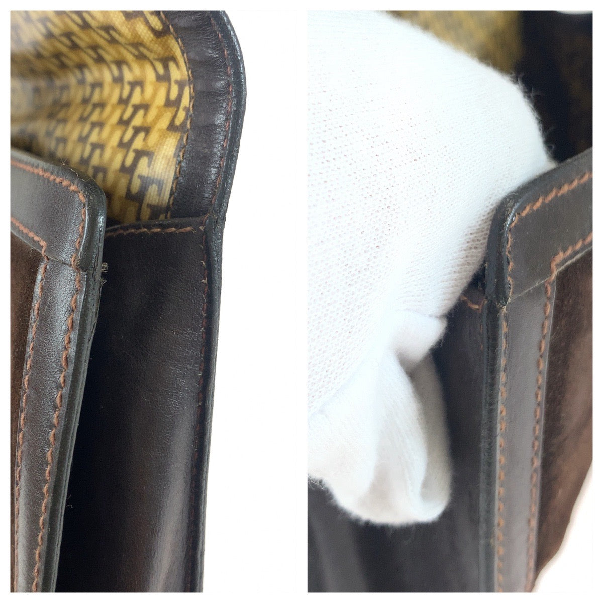 11079
GUCCI グッチ ヴィンテージ オールドグッチ シェリーライン ブラウン レッド グリーン スウェード / レザー 37 0393088 クラッチバッグ セカンドバッグ  メンズ