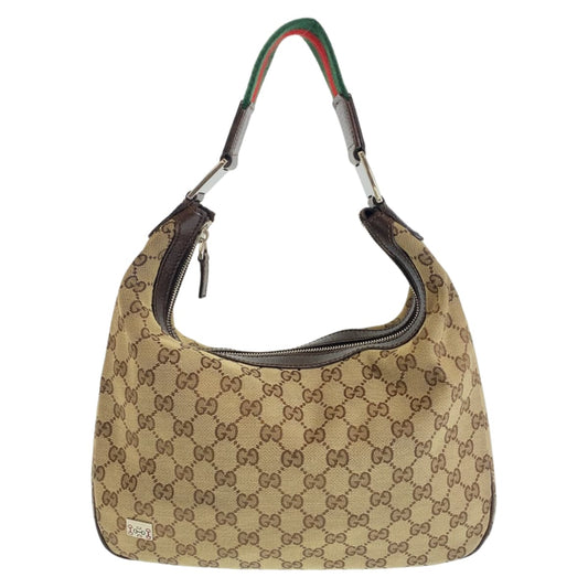 11087
GUCCI グッチ シェリーライン ベージュ マルチカラー シルバー金具 GGキャンバス 145757 ショルダーバッグ ハンドバッグ  レディース