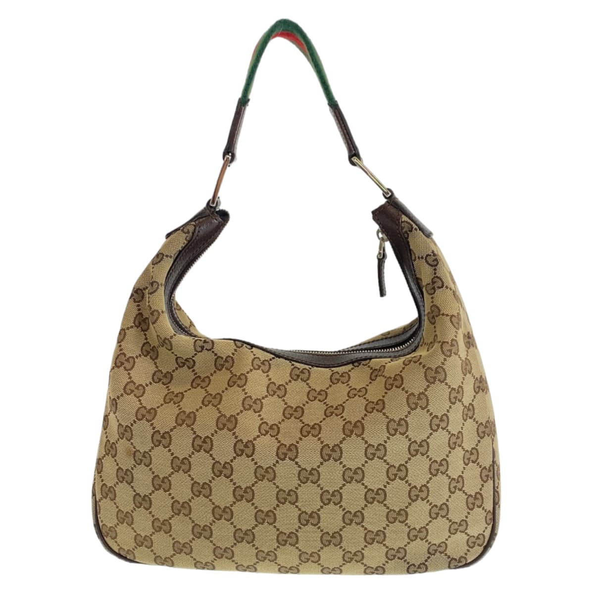 11087
GUCCI グッチ シェリーライン ベージュ マルチカラー シルバー金具 GGキャンバス 145757 ショルダーバッグ ハンドバッグ  レディース