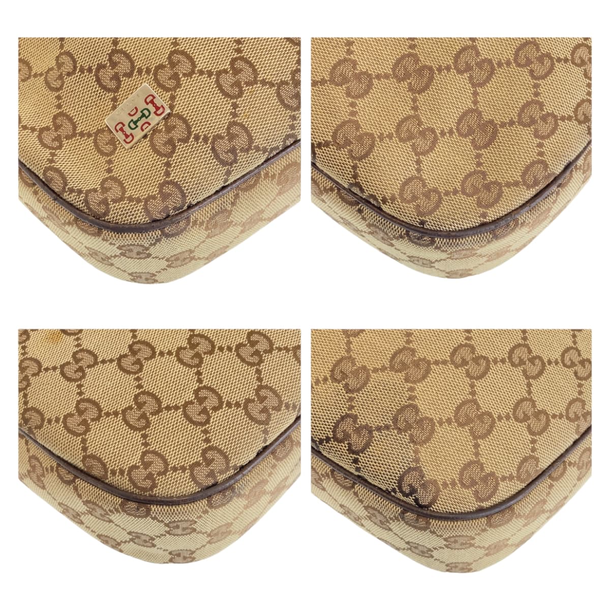 11087
GUCCI グッチ シェリーライン ベージュ マルチカラー シルバー金具 GGキャンバス 145757 ショルダーバッグ ハンドバッグ  レディース