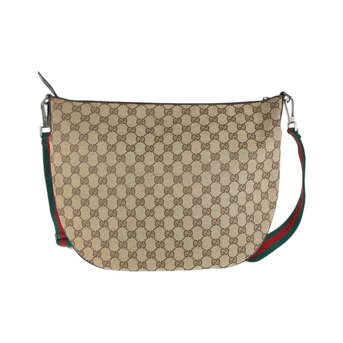 12848
GUCCI グッチ シェリーライン ベージュ シルバー金具 GGキャンバス / レザー 001 3311 斜め掛け ショルダーバッグ メッセンジャーバッグ  レディース