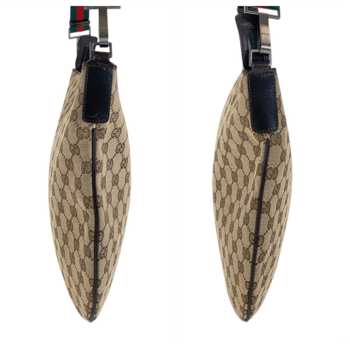 12848
GUCCI グッチ シェリーライン ベージュ シルバー金具 GGキャンバス / レザー 001 3311 斜め掛け ショルダーバッグ メッセンジャーバッグ  レディース
