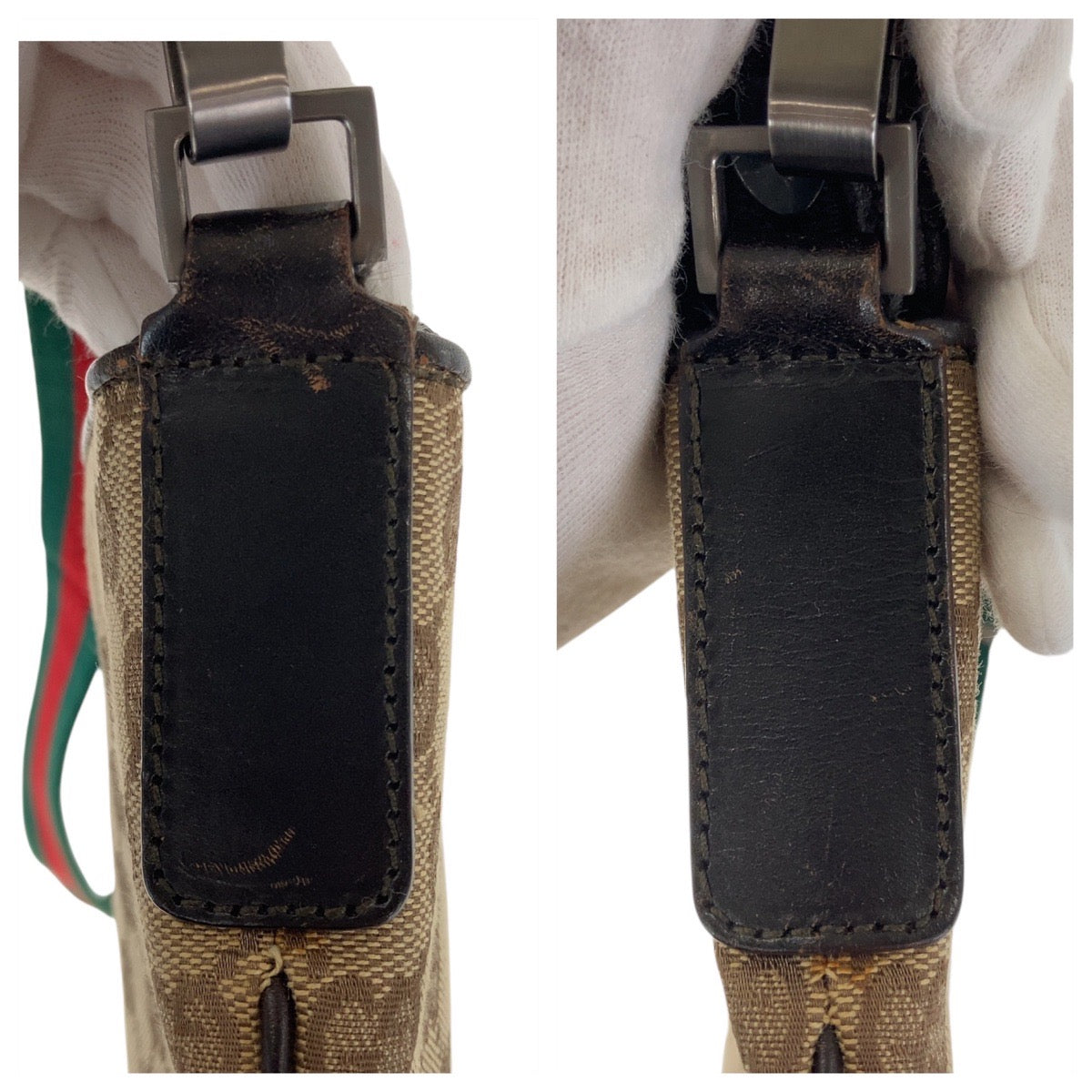 12848
GUCCI グッチ シェリーライン ベージュ シルバー金具 GGキャンバス / レザー 001 3311 斜め掛け ショルダーバッグ メッセンジャーバッグ  レディース