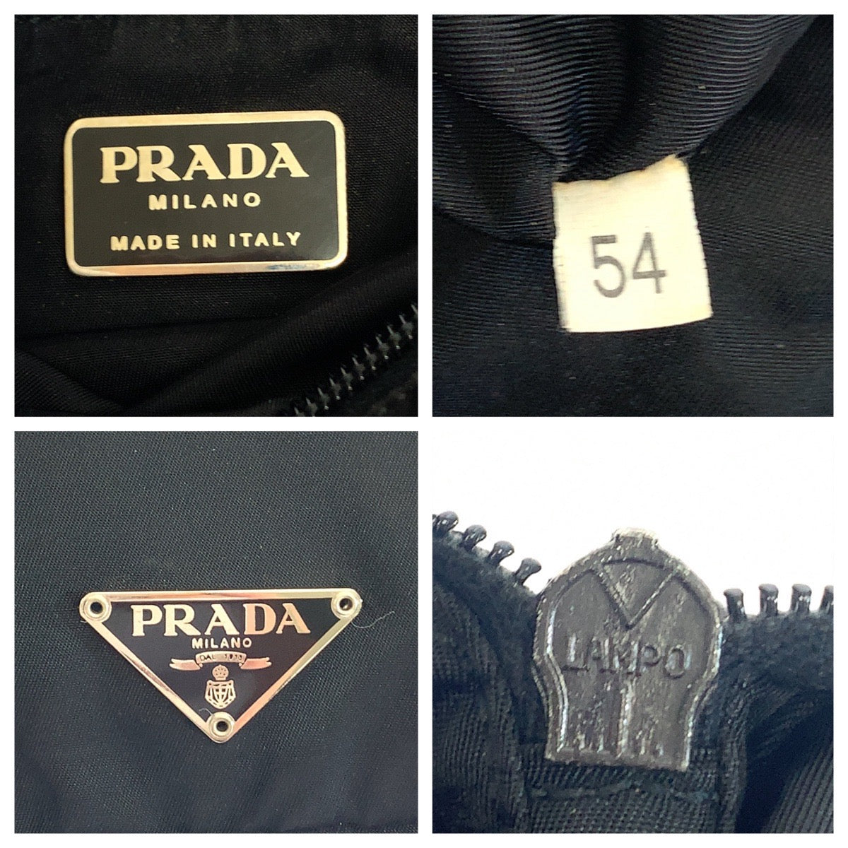 11092
PRADA プラダ テスート 三角ロゴプレート ブラック シルバー金具 ナイロン 斜め掛け ショルダーバッグ メッセンジャーバッグ  メンズ