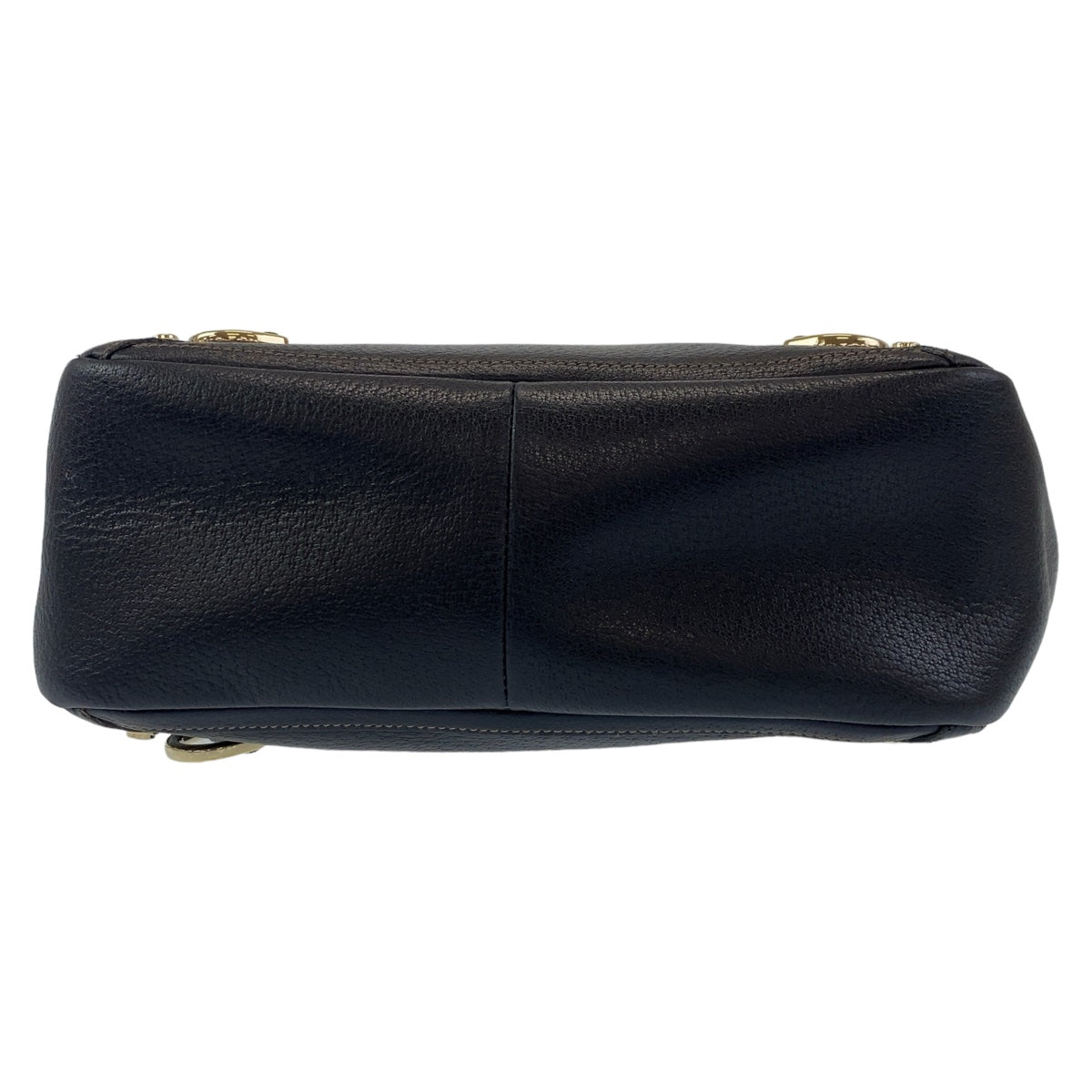 11093
GUCCI グッチ アビー ブラック 黒 ゴールド金具 レザー 130739 トートバッグ ハンドバッグ  レディース